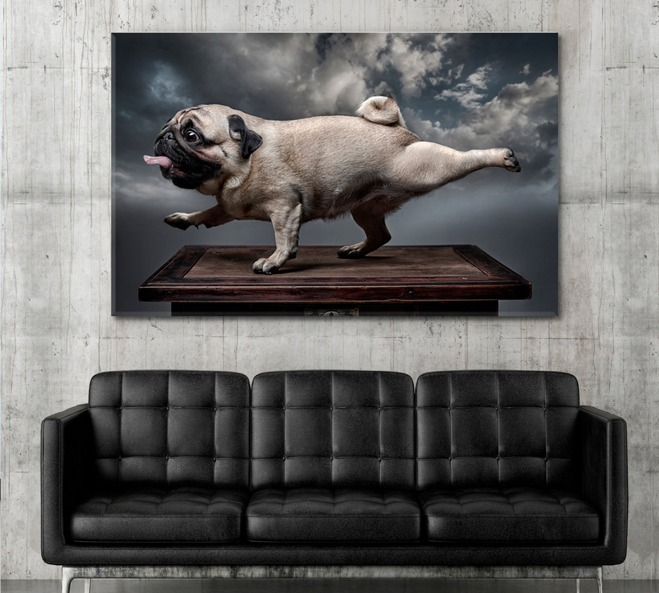 FUNNY DOGS Cool Pug Animals Canvas Print Artesty   