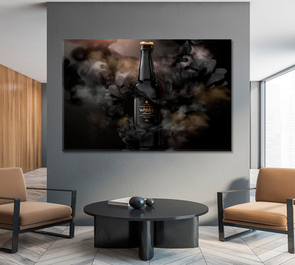 Premium Whiskey Black Fog Vintage Affordable Canvas Print Artesty   