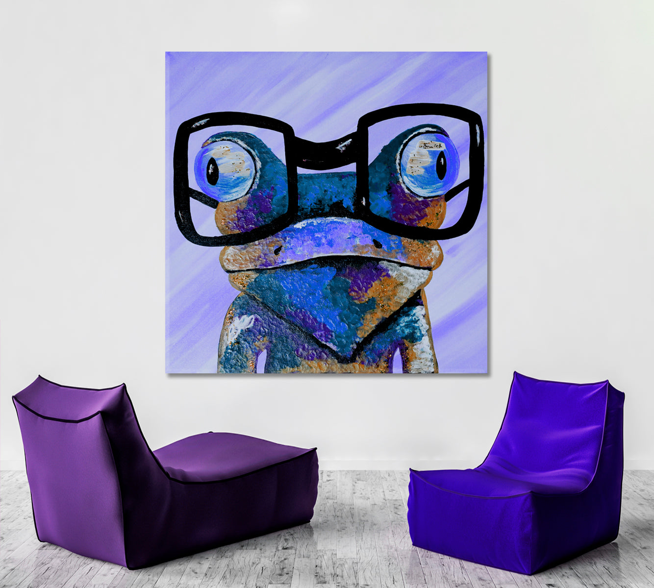 Smart Frog Animals Canvas Print Artesty   