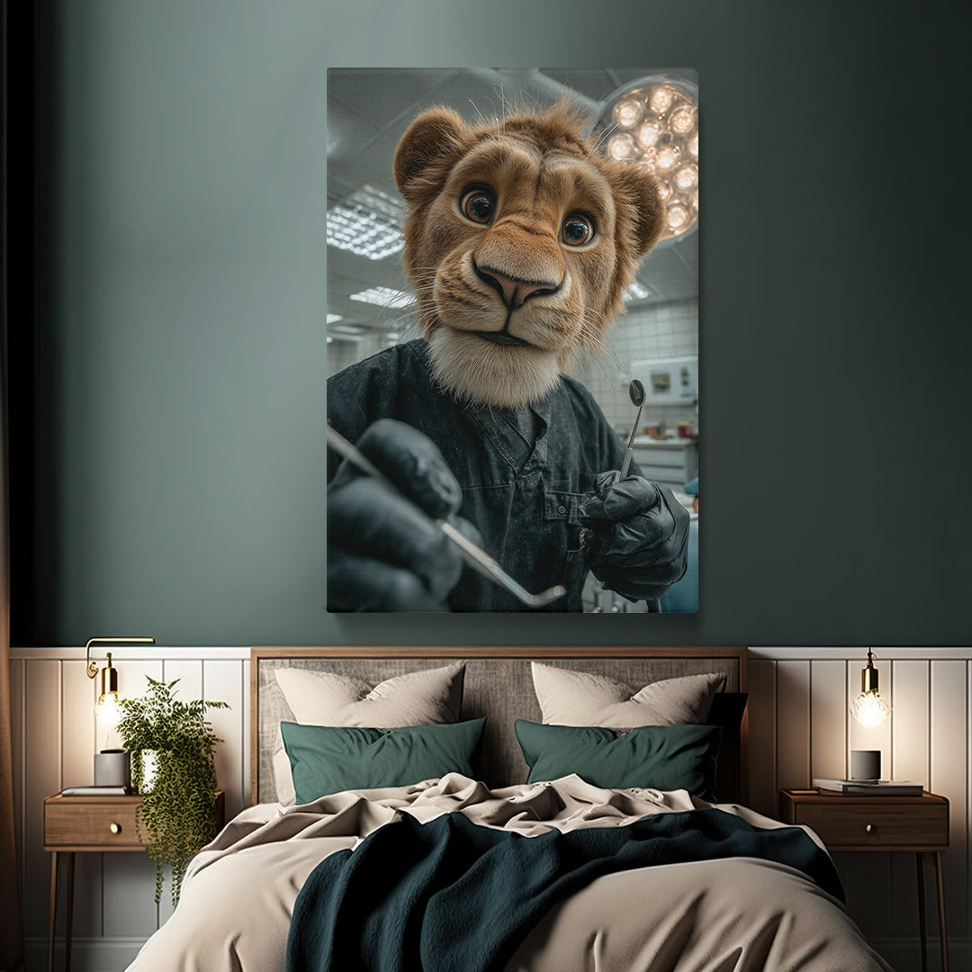 Lion Dentist Canvas Prints Artesty