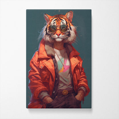 Modern Trendy Tiger Portrait, Urban Style Animal Gift Abstract Art Print Artesty   