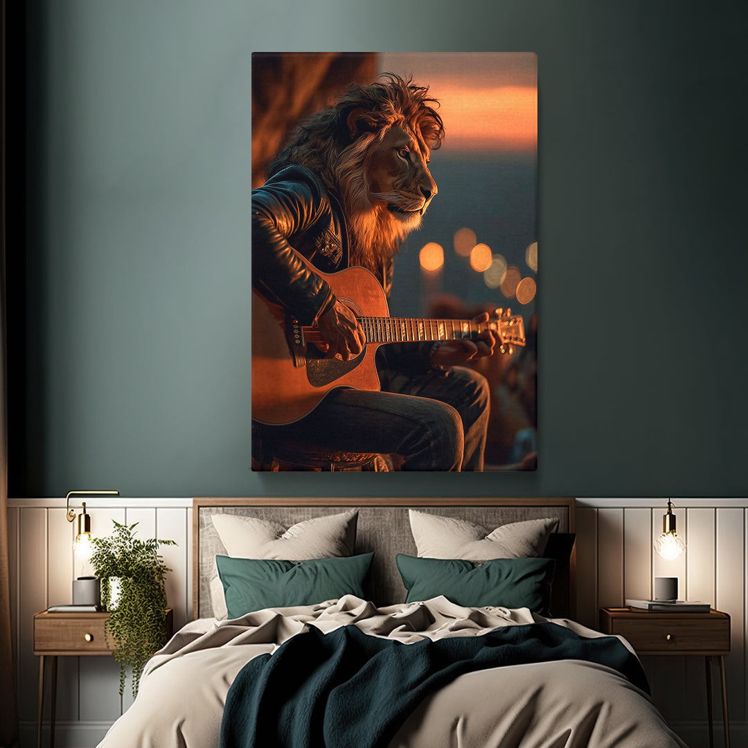 Lion Guitarist Canvas Prints Artesty