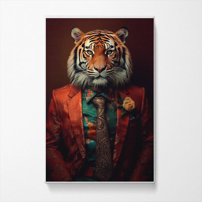 Charming Tiger Gentleman for Office Canvas Prints Artesty   