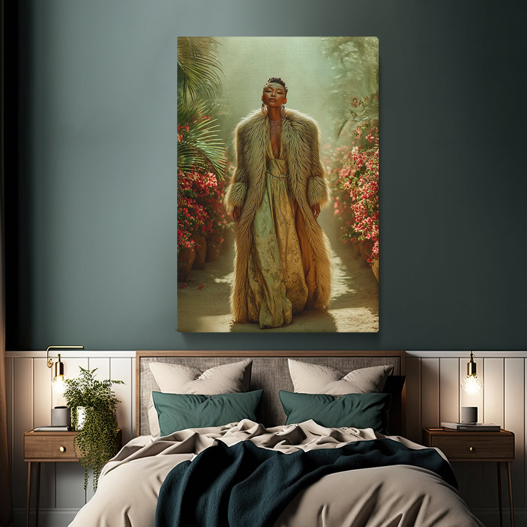 Fashion Queen in Tropical Jungle Canvas Prints Artesty