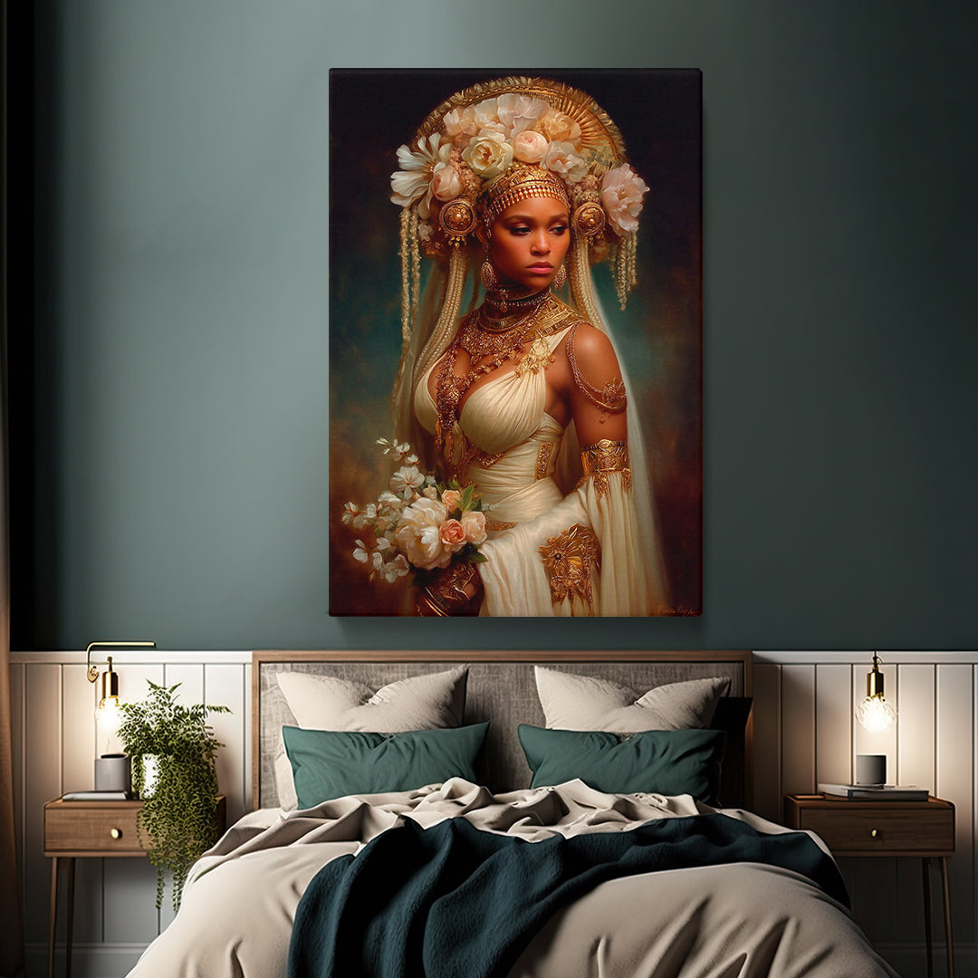 Afrocentric wall art of strong female figure