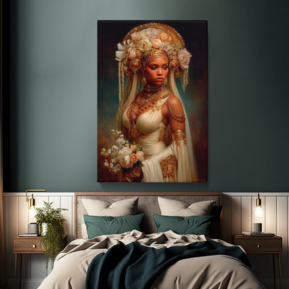 Afrocentric wall art of strong female figure