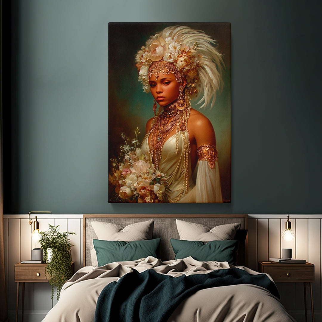 Royal African Goddess Portrait Canvas Prints Artesty