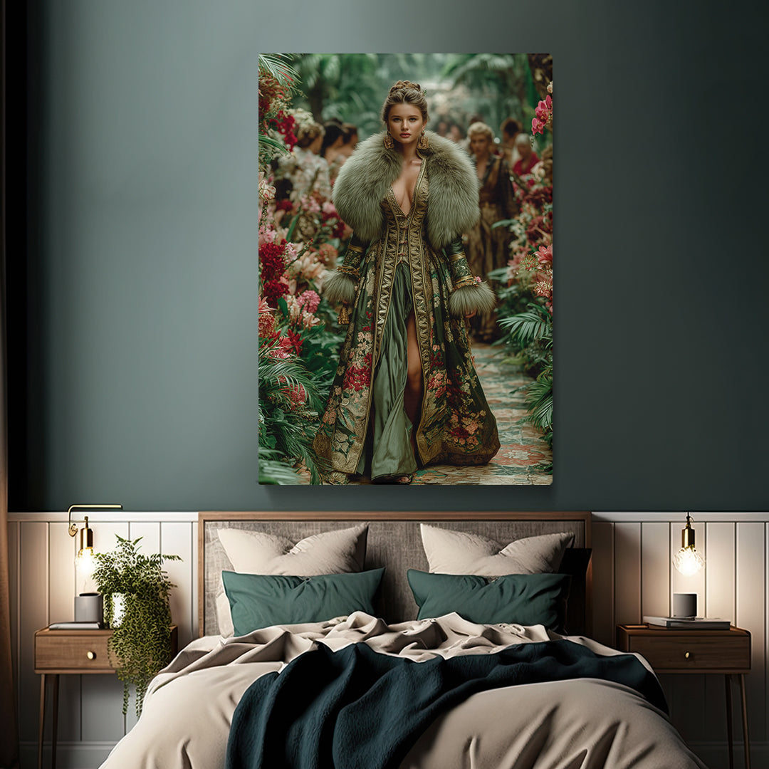 Floral Fashion Queen Portrait Canvas Prints Artesty