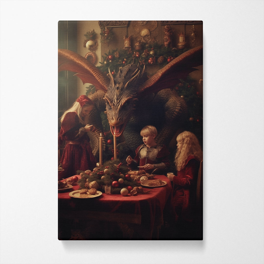 Medieval Dragon Christmas Feast Canvas Prints Artesty