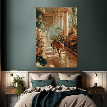 Leopard in Tropical Palace Canvas Prints Artesty