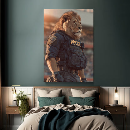 Lion Police Officer Canvas Prints Artesty
