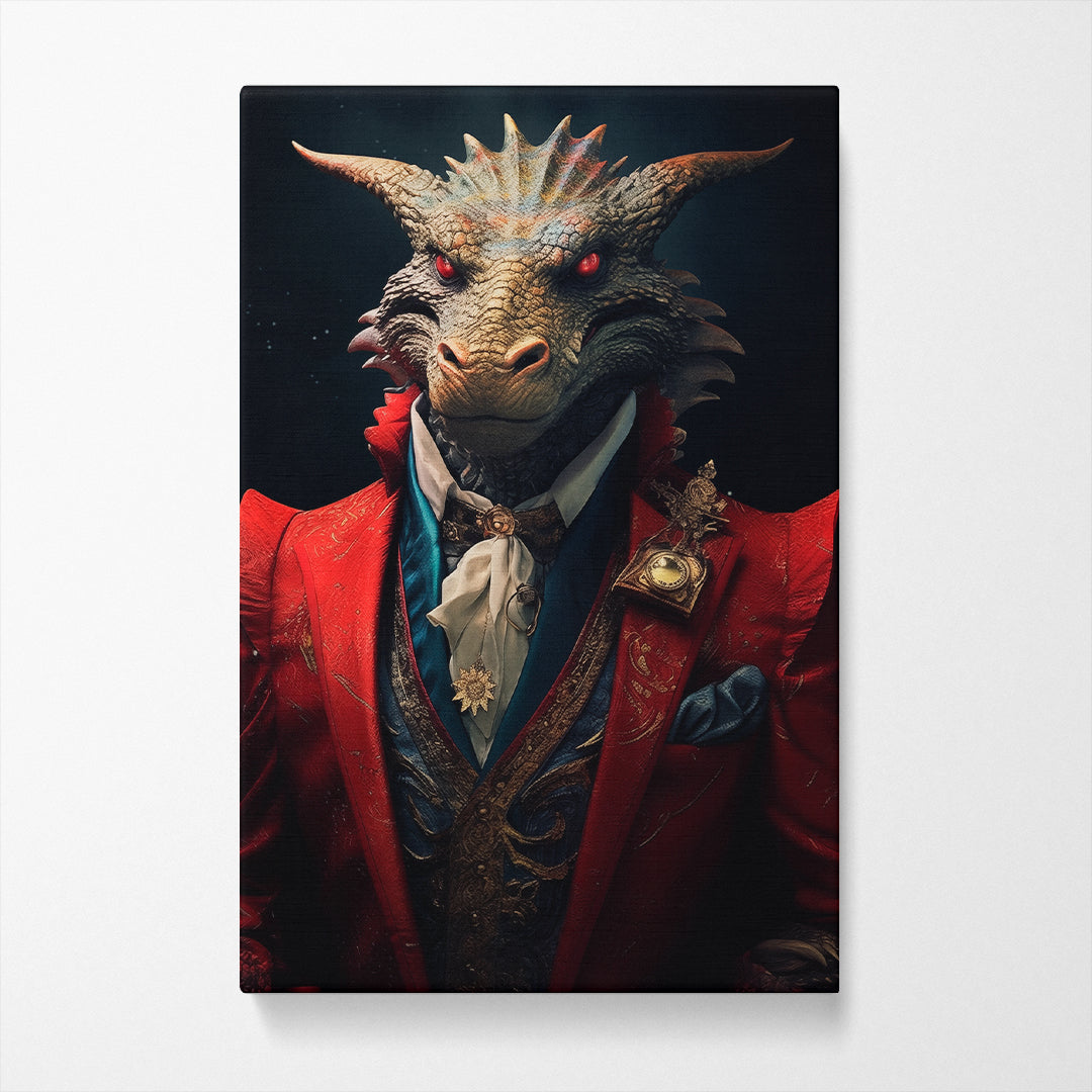 Noble Dragon in Red Suit Canvas Prints Artesty