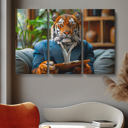 Tiger Therapist Animals Canvas Print Artesty