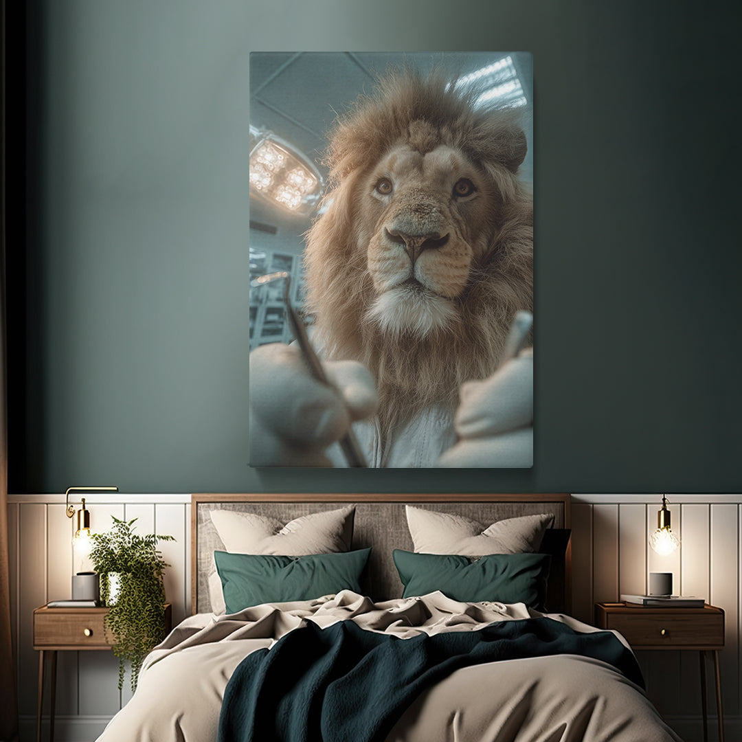 Dentist Lion Canvas Prints Artesty