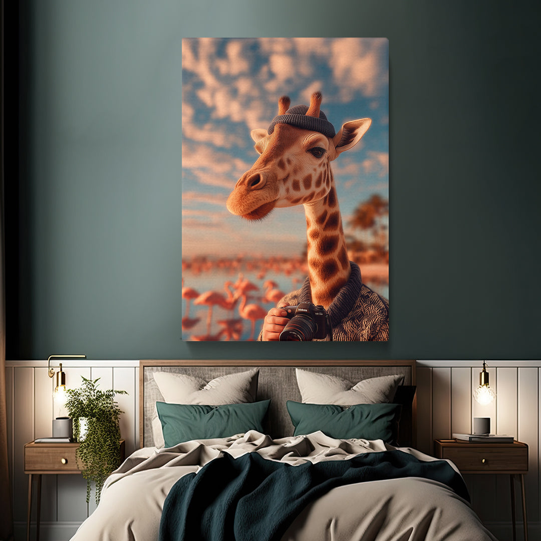 Photographer Giraffe Canvas Prints Artesty