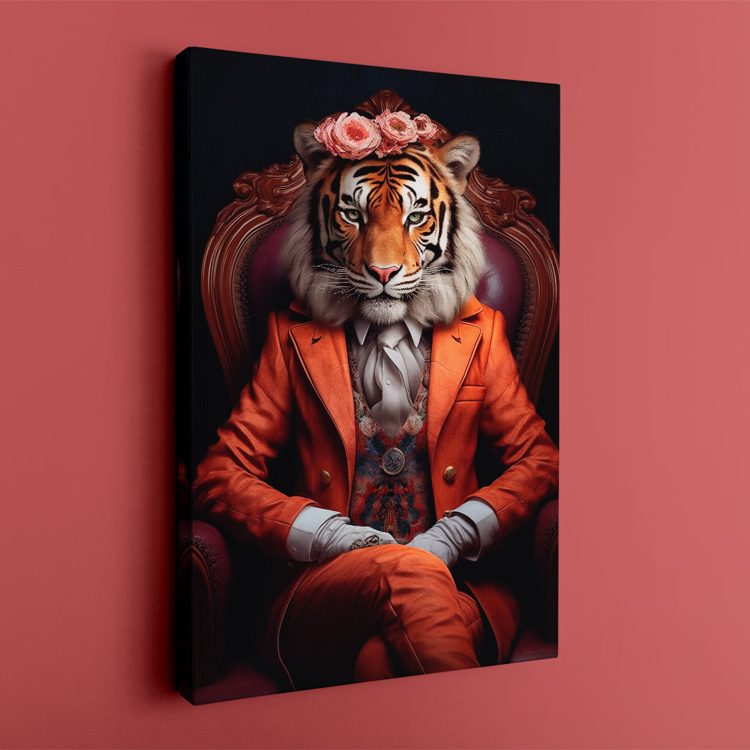 Chic Tiger Gentleman Canvas Prints Artesty   