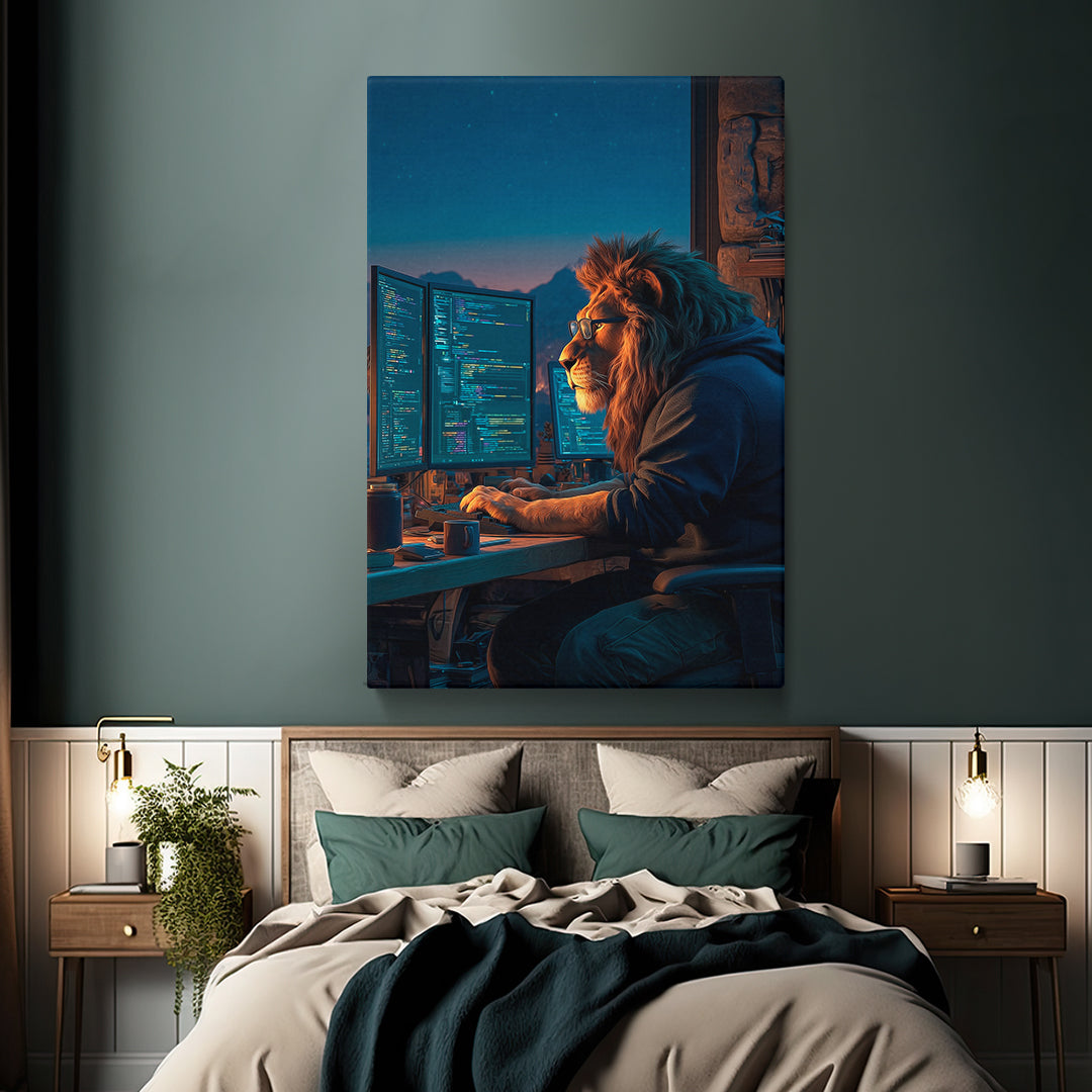 Lion Programmer Canvas Prints Artesty