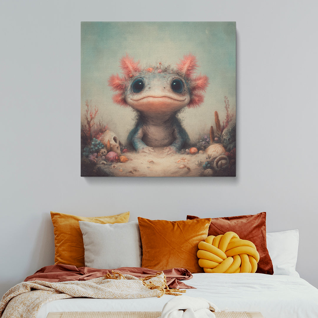 Charming Axolotl Contemporary Art Artesty