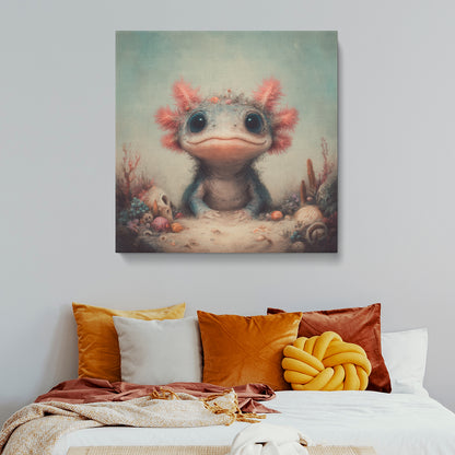 Charming Axolotl Contemporary Art Artesty
