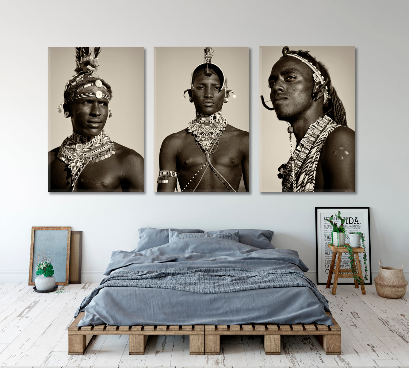 ARCHERS Tribal Warriors African Style Canvas Print Artesty   