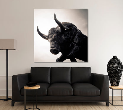 STRONG BULL Animals Canvas Print Artesty   