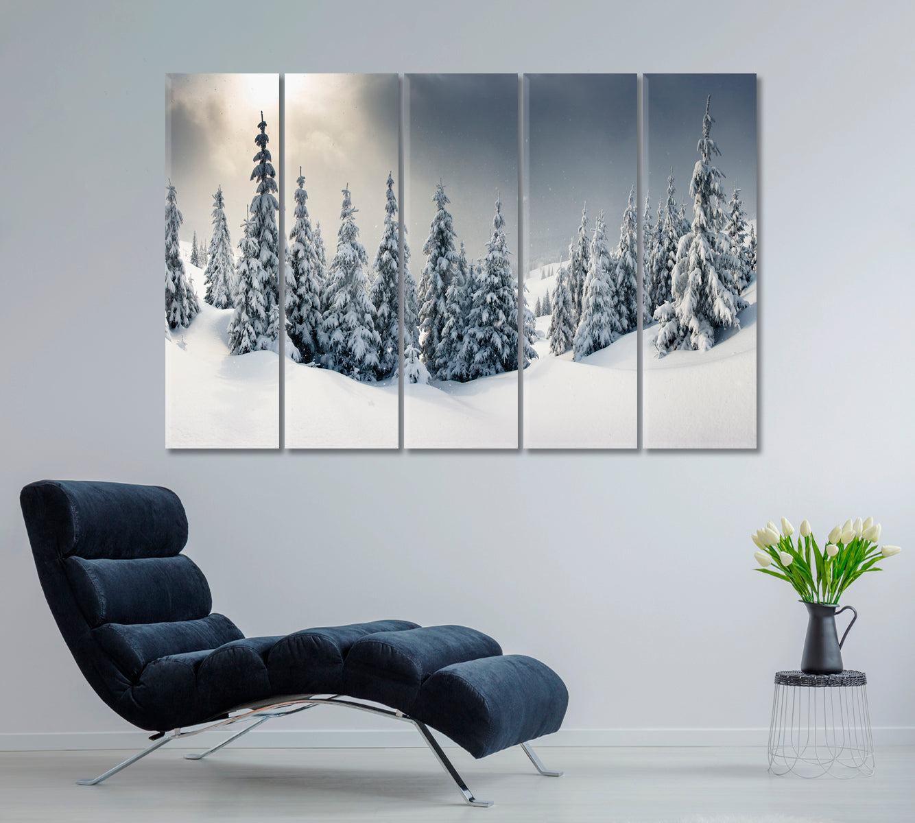 Trees with Frost And Snow In Mountains Winter Landscape Scenery Landscape Fine Art Print Artesty   