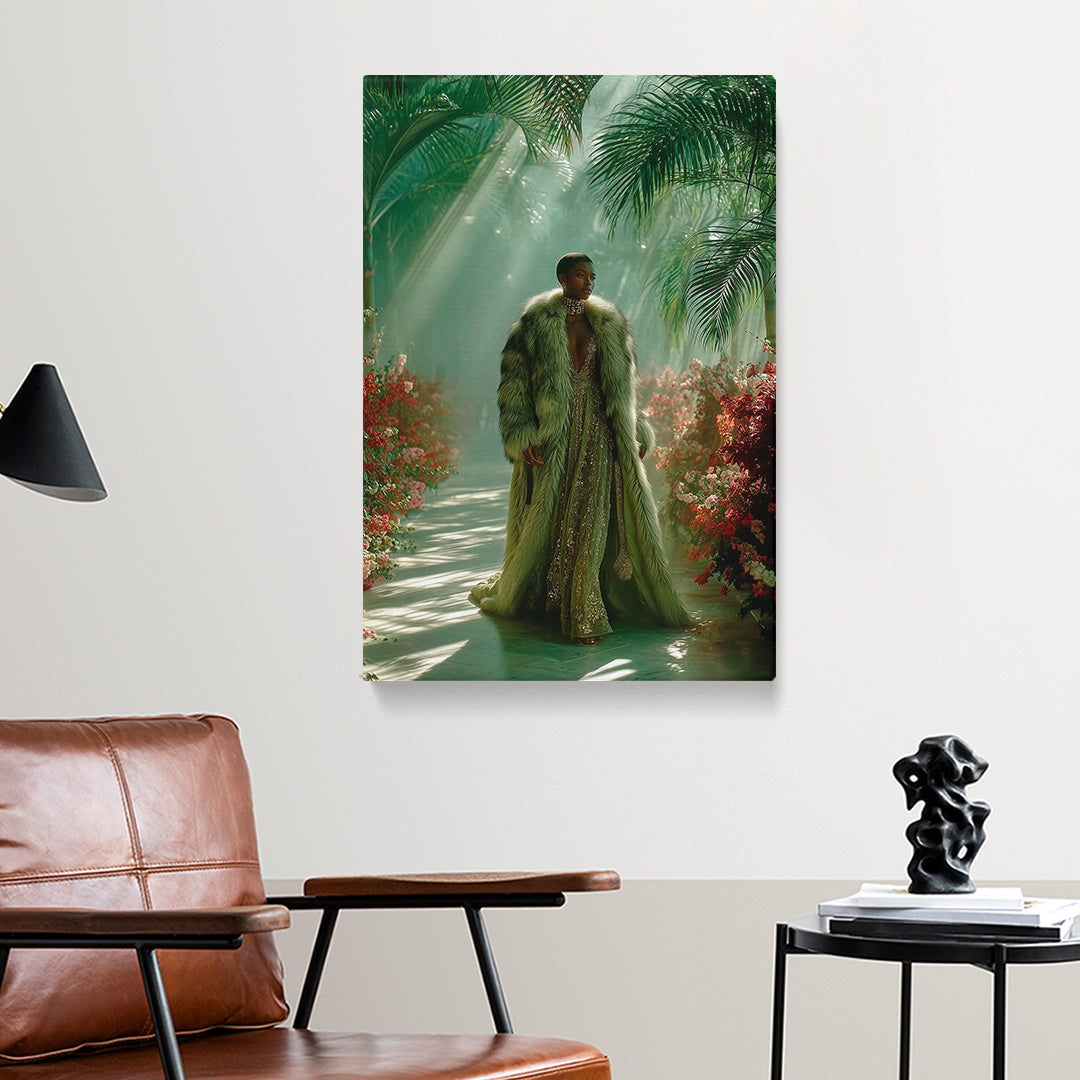 Fashion Woman in Tropical Jungle Canvas Prints Artesty