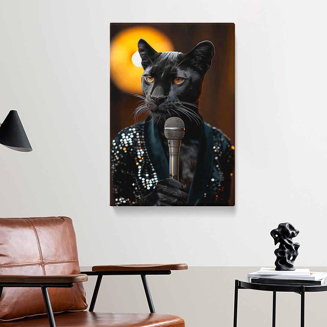 Panther Singer Portrait Canvas Prints Artesty