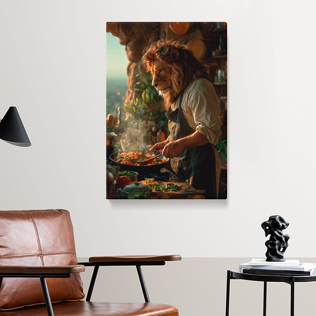 Lion Chef Canvas Prints Artesty
