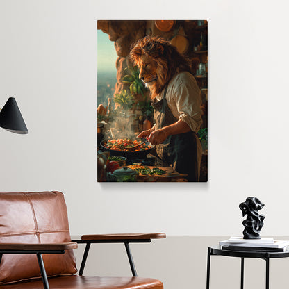 Lion Chef Canvas Prints Artesty