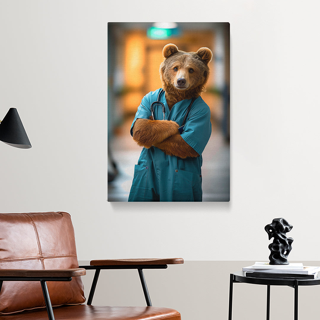 Confident Bear Doctor Canvas Prints Artesty