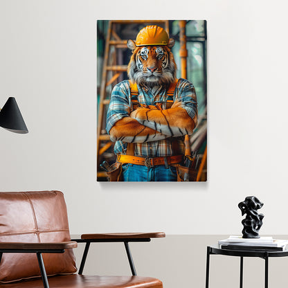 Confident Builder Tiger Canvas Prints Artesty