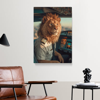 Lion Pilot Canvas Prints Artesty