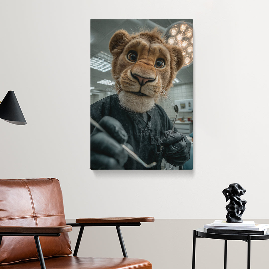 Lion Dentist Canvas Prints Artesty