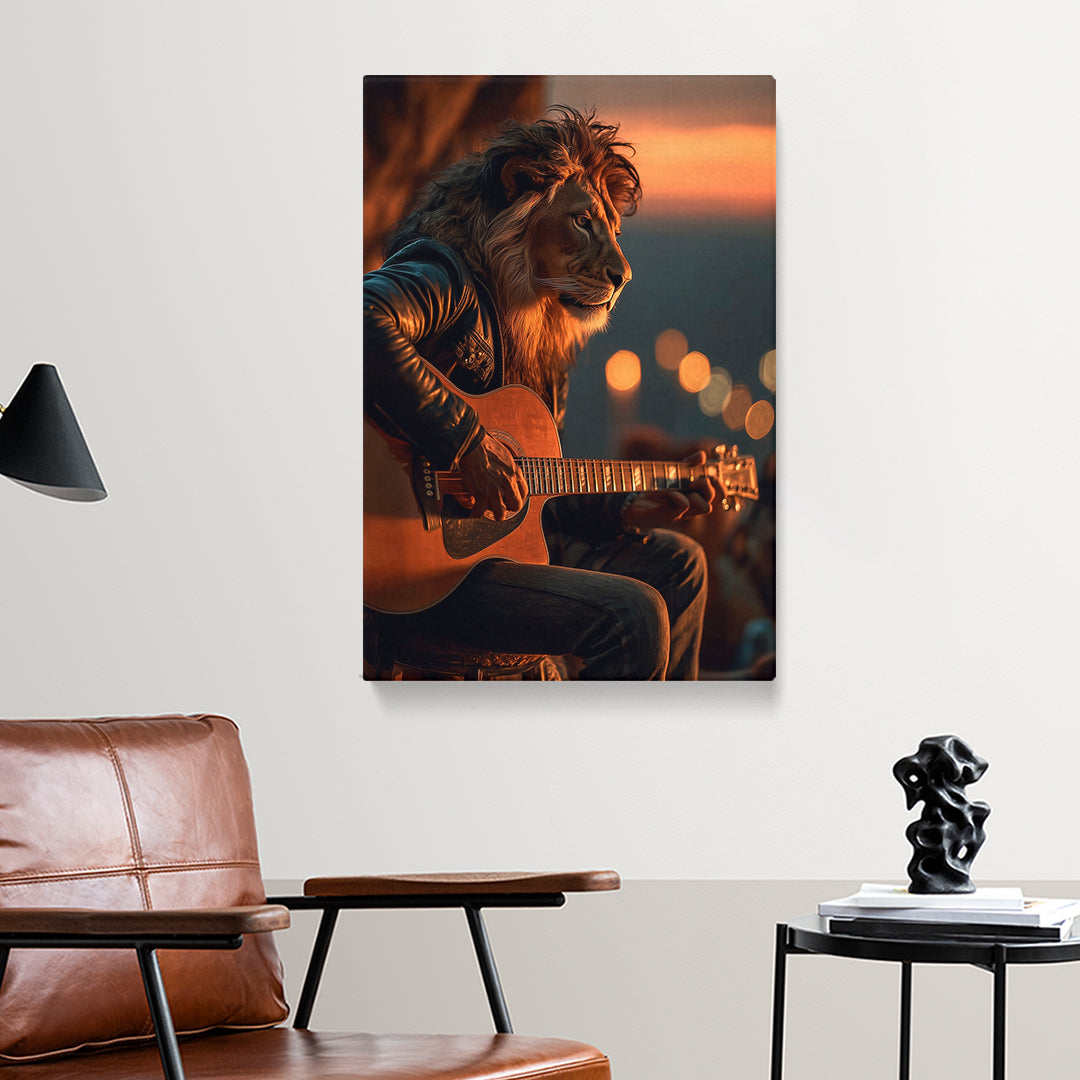 Lion Guitarist Canvas Prints Artesty