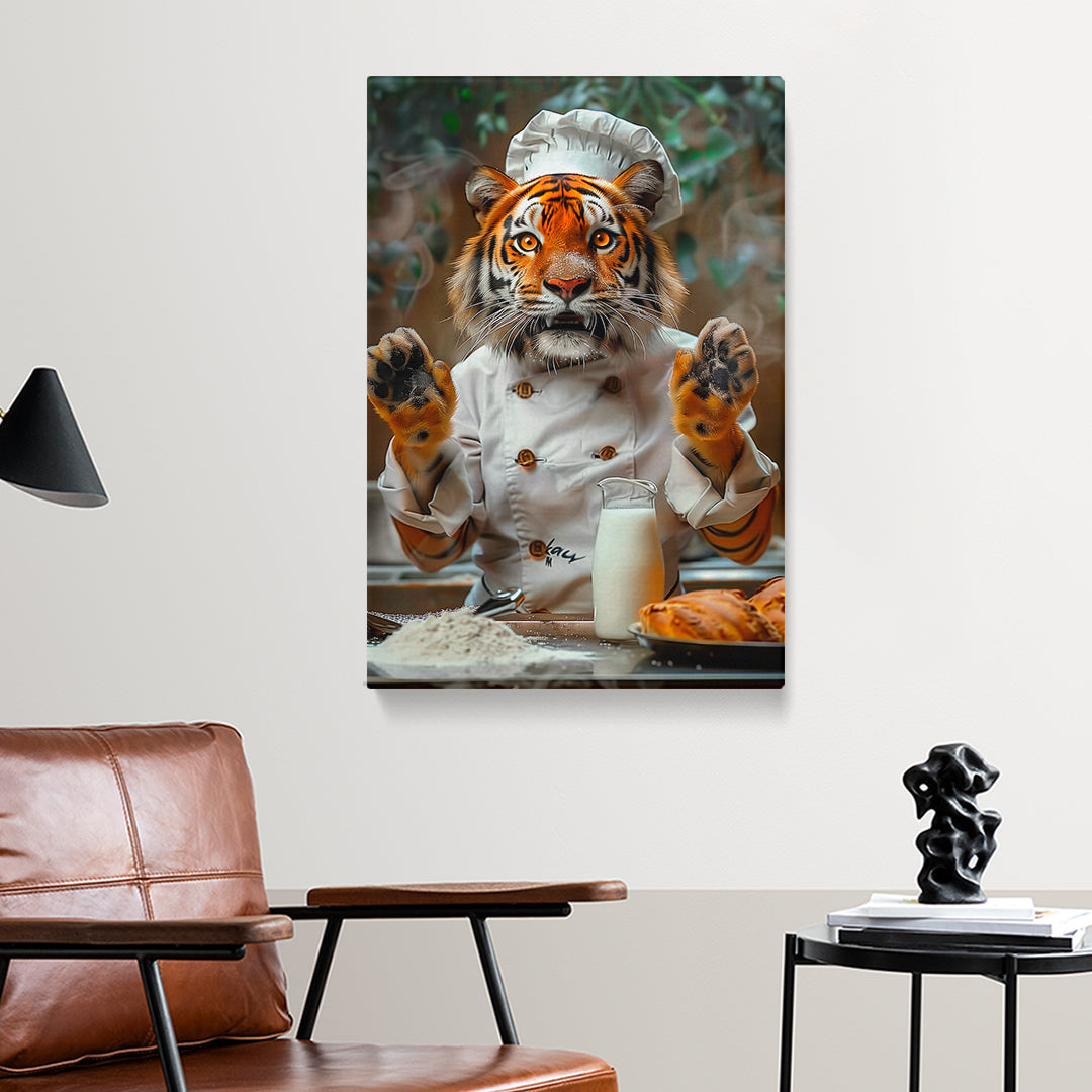 Tiger Chef Canvas Prints Artesty 1 Panel 16"x24"
