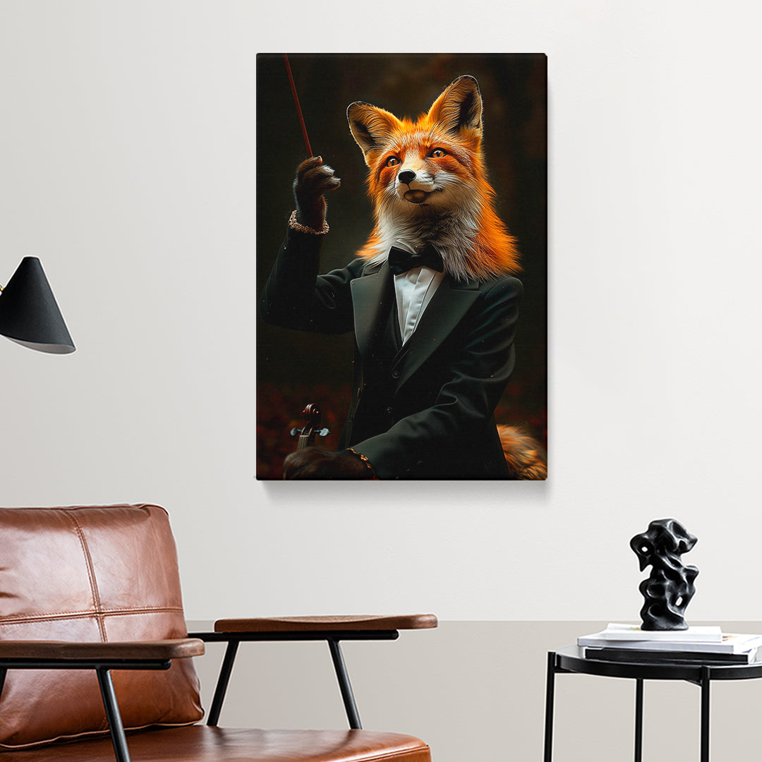 Orchestra Conductor Fox Canvas Prints Artesty