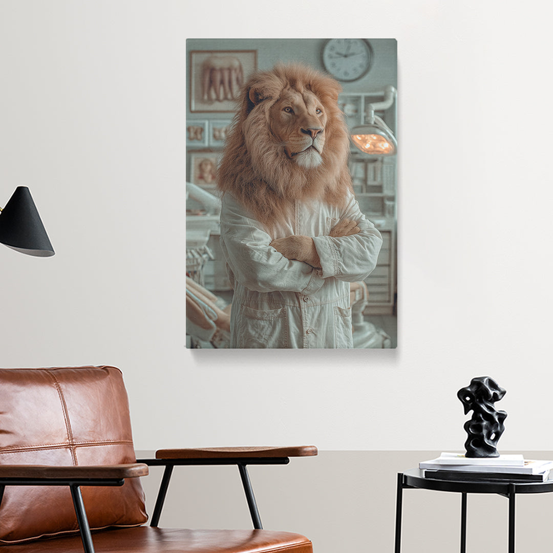 Lion Dentist Doctor Canvas Prints Artesty 1 Panel 16"x24"