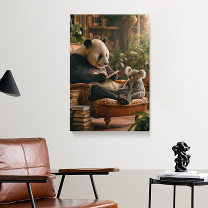 Therapist Panda and Koala Canvas Prints Artesty