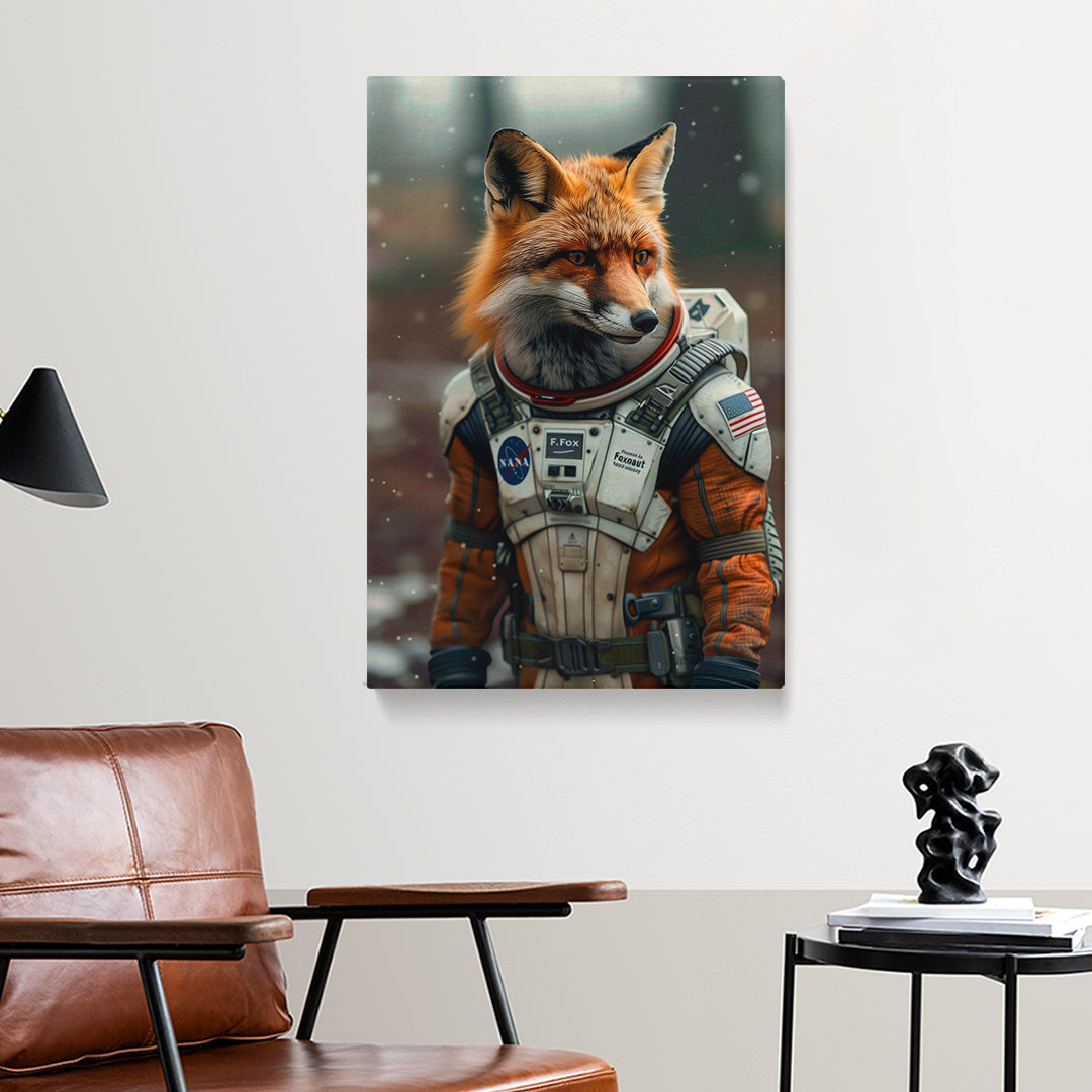 Astronaut Fox Portrait Canvas Prints Artesty