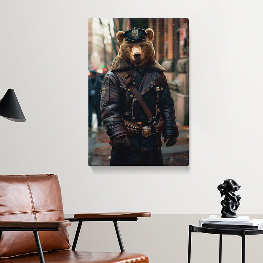 Bear Police Officer Canvas Prints Artesty