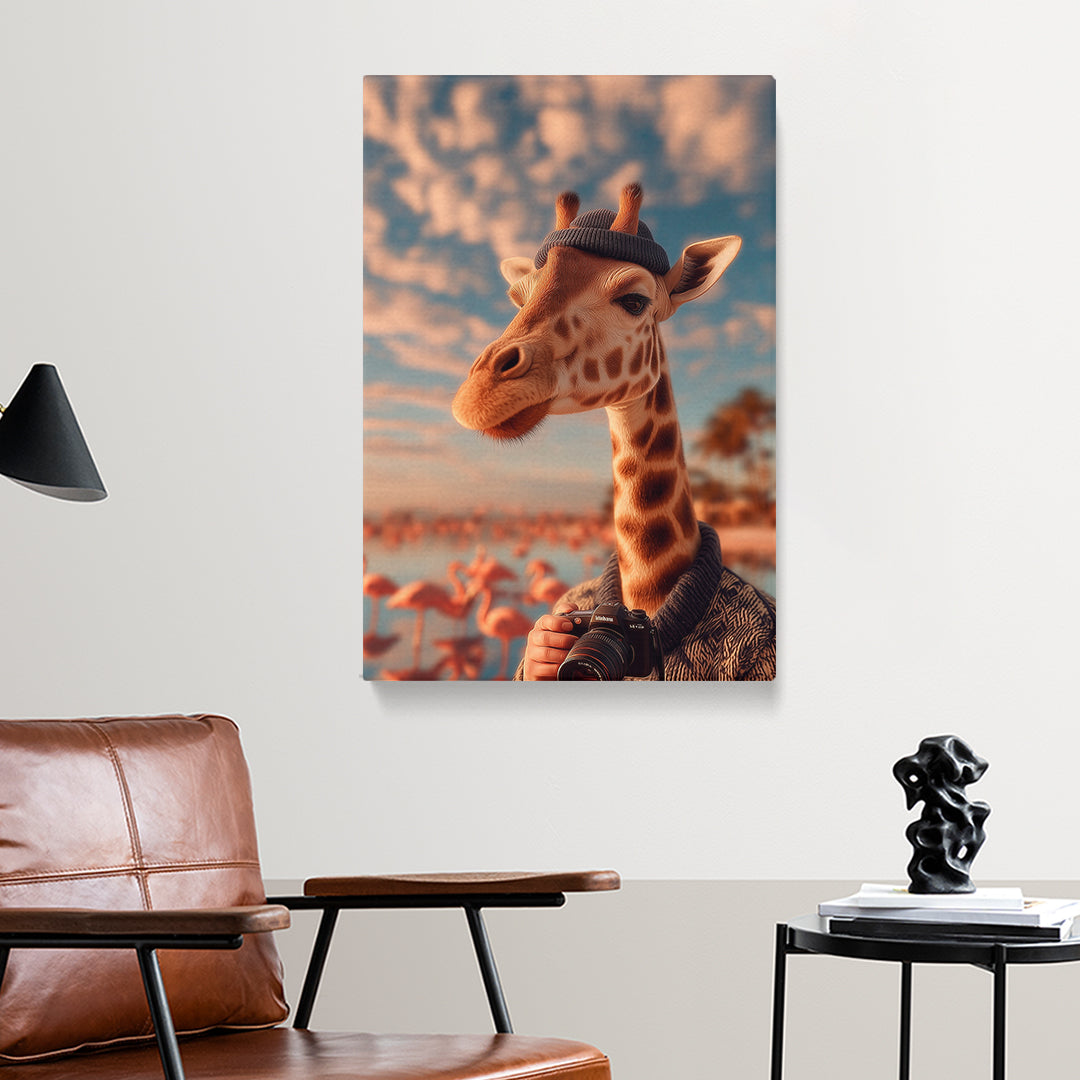 Photographer Giraffe Canvas Prints Artesty