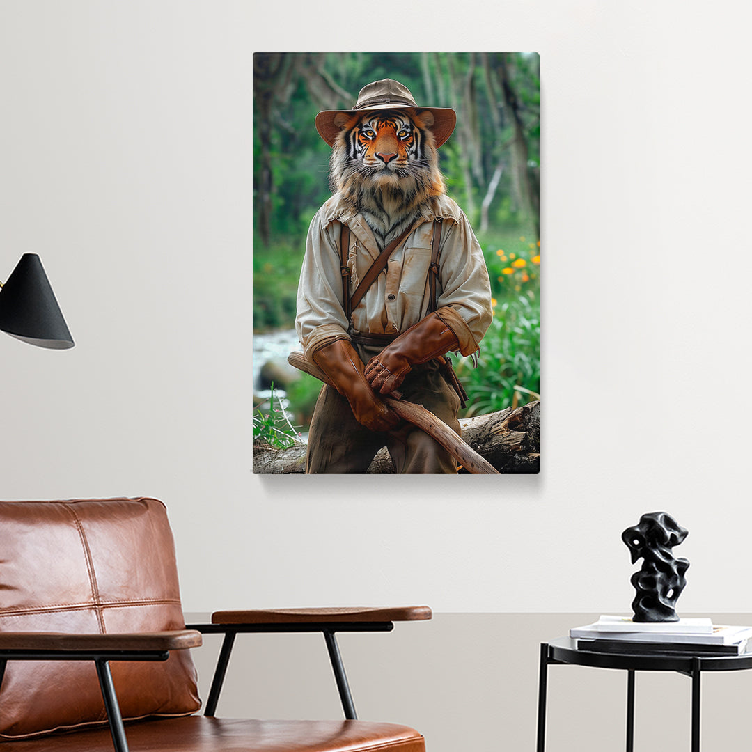 Tiger Explorer in Jungle Canvas Prints Artesty