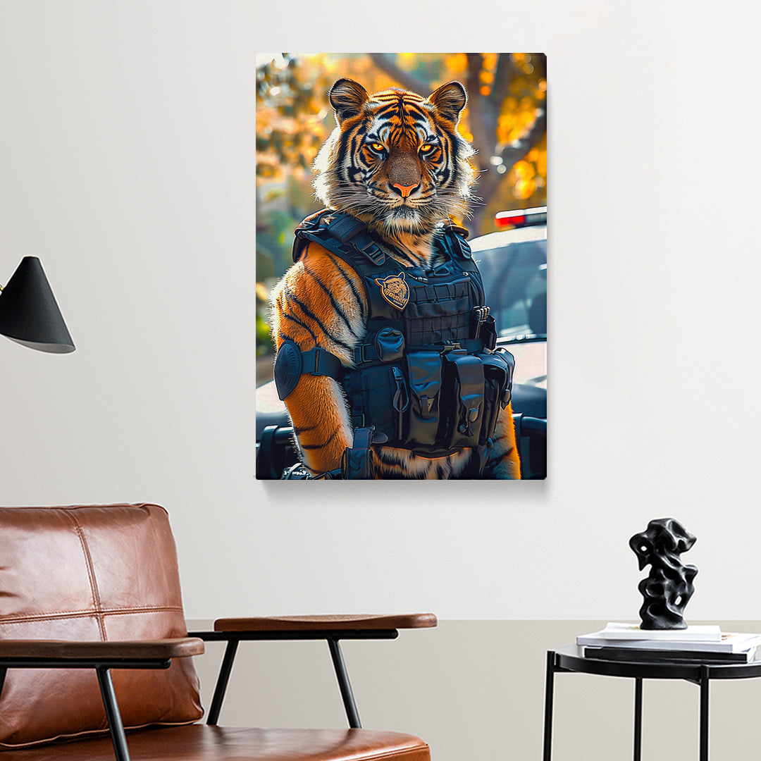 Tiger Police Officer Canvas Prints Artesty 1 Panel 16"x24"
