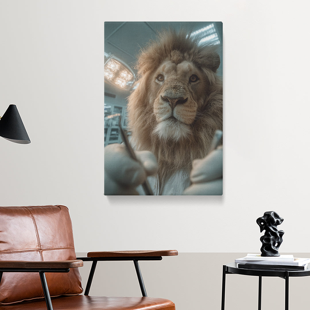 Dentist Lion Canvas Prints Artesty 1 Panel 16"x24"