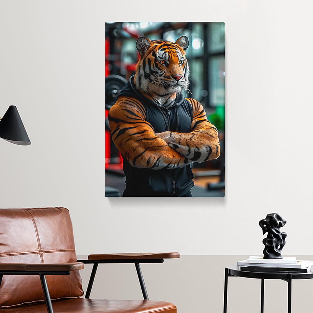 Tiger Fitness Trainer Canvas Prints Artesty