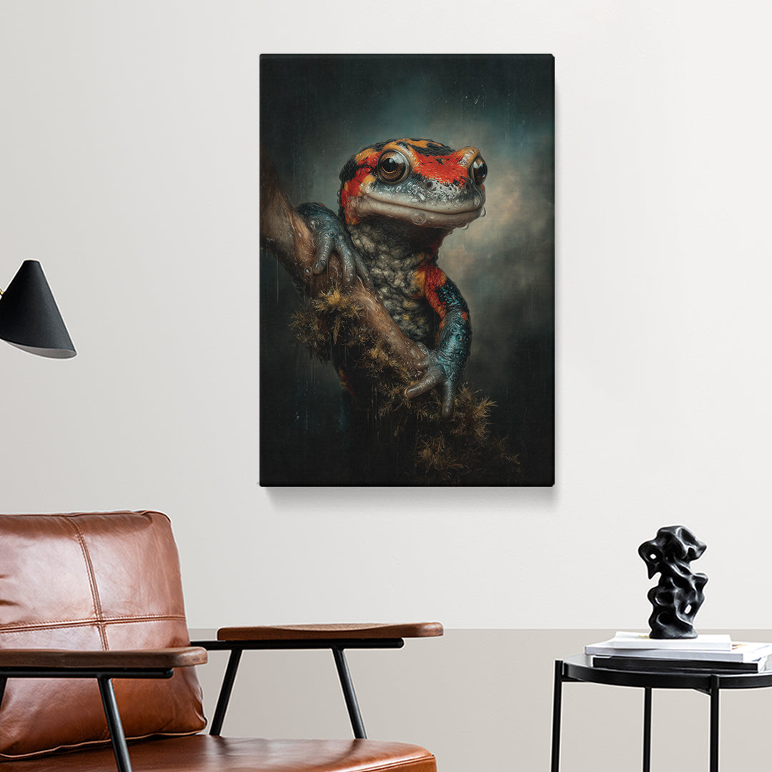 Triton Salamander in Rainforest Canvas Prints Artesty 1 Panel 16"x24"