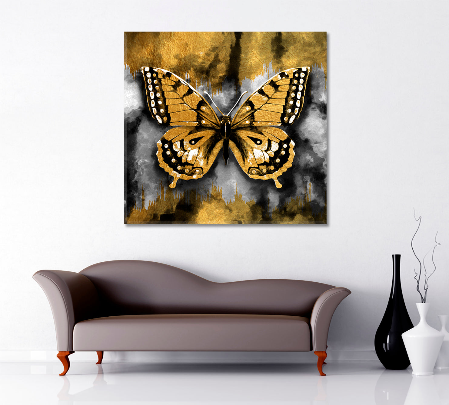 BUTTERFLY Oriental Style Abstract Art Print Artesty   