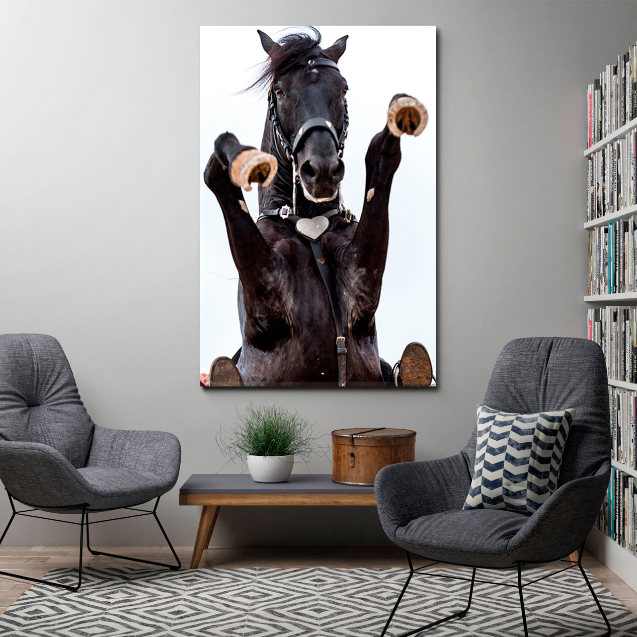 Rearing Horse Animals Canvas Print Artesty   