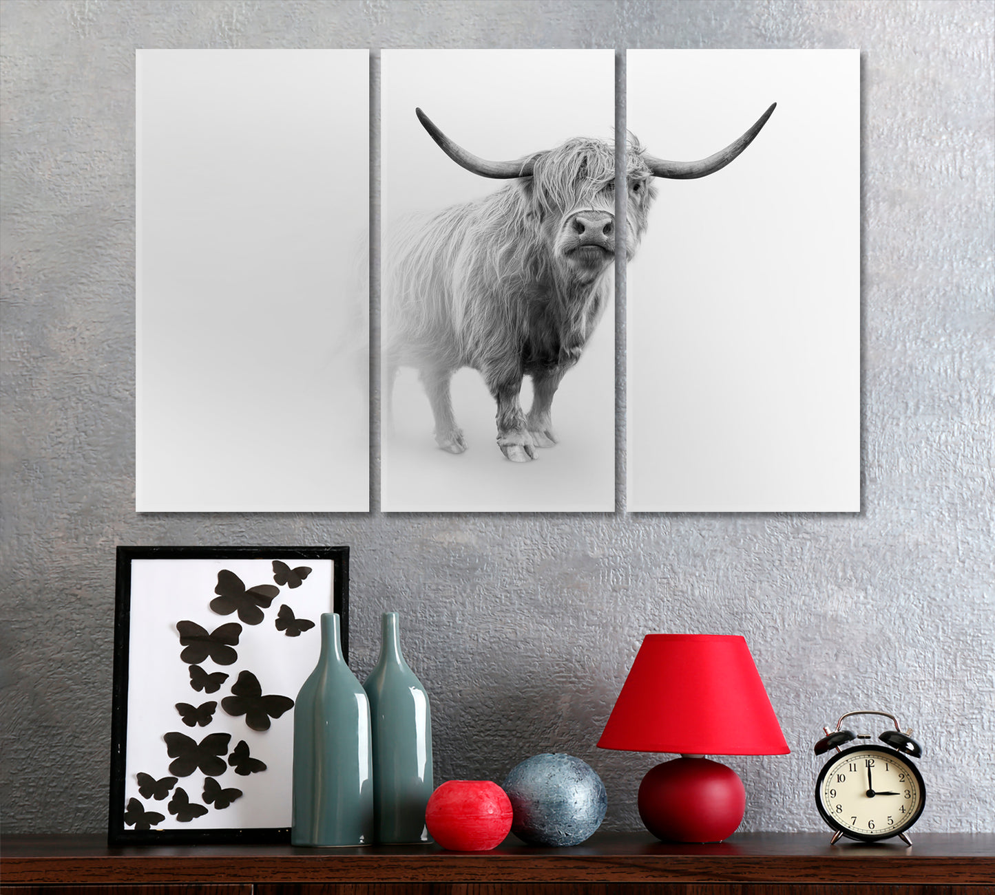 Young Scottish Highland Cattle Cow Animals Canvas Print Artesty   